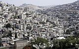 The East Jerusalem neighborhood of Silwan on September 9, 2019. (AP/Mahmoud Illean)