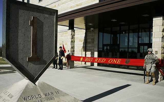 An honor guard stands at the entrance before ribbon cutting ceremonies for the new 1st Infantry Division Headquarters at Fort Riley, Kansas, on February 9, 2015. (AP Photo/Orlin Wagner File) An honor guard stands at the entrance before ribbon cutting ceremonies for the new 1st Infantry Division Headquarters at Fort Riley, Kansas, on February 9, 2015. (AP Photo/Orlin Wagner File)