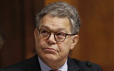 In this photo from September 20, 2017, then Democratic senator Al Franken of Minnesota listens during a Senate Judiciary Committee confirmation hearing on Capitol Hill in Washington. (AP Photo/Alex Brandon, File)
