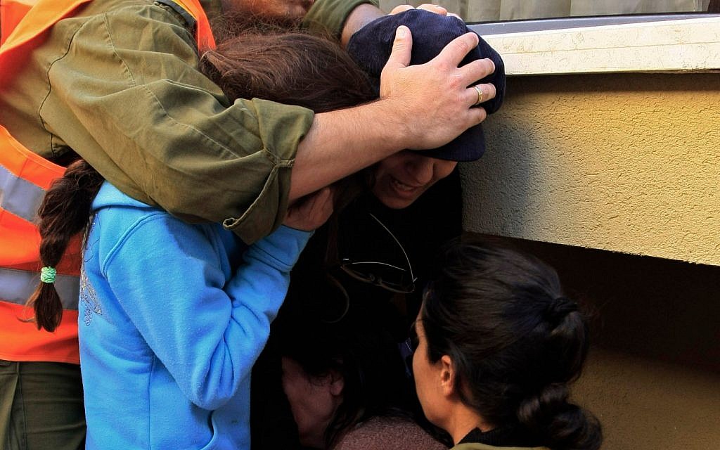 Illustrative photo of a 2009 missile strike in Ashkelon. (AP Photo/Tsafrir Abayov)