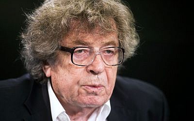 File: Hungarian writer and former communist dissident Gyorgy Konrad addresses the media on the state of freedom and democracy in Hungary, in Brussels, Friday Jan. 27, 2012. (AP Photo/Geert Vanden Wijngaert)
