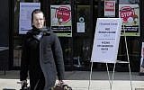 Signs about measles and the measles vaccine are displayed at the Rockland County Health Department in Pomona, New York, March 27, 2019. (Seth Wenig/AP)