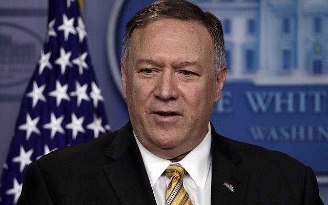 Secretary of State Mike Pompeo speaks during a briefing on terrorism financing at the White House, Tuesday, Sept. 10, 2019, in Washington. (AP Photo/Evan Vucci) Secretary of State Mike Pompeo speaks during a briefing on terrorism financing at the White House, Tuesday, Sept. 10, 2019, in Washington. (AP Photo/Evan Vucci)