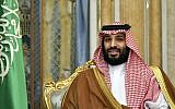 Saudi Arabia's Crown Prince Mohammed bin Salman attends a meeting with US Secretary of State Mike Pompeo in Jeddah, Saudi Arabia, on September 18, 2019. (Mandel Ngan/Pool Photo via AP)