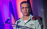 IDF Chief of Staff Aviv Kohavi attends a ceremony in Glilot military base, near Tel Aviv, May 26, 2019. (Flash90)