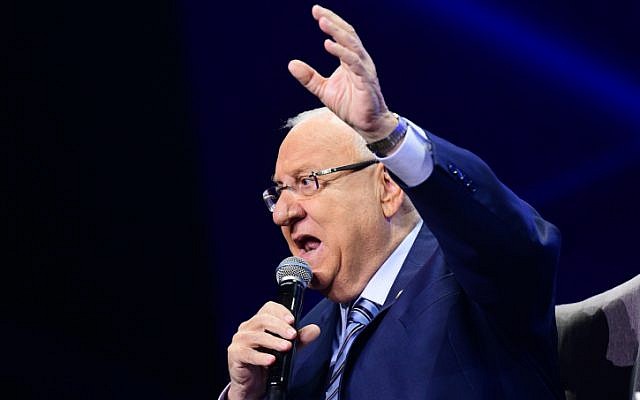 Israeli president Reuven Rivlin speaks during a Channel 12 news conference in Tel Aviv on September 5, 2019. (Flash90) Israeli president Reuven Rivlin speaks during a Channel 12 news conference in Tel Aviv on September 5, 2019. (Flash90)