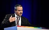 Former Israel Police commissioner Roni Alsheich speaks during a Channel 12 TV conference in Tel Aviv on September 5, 2019. (Flash90)