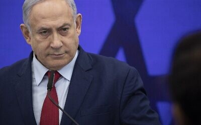 Prime Minister Benjamin Netanyahu gives a speech in Ramat Gan on September 10, 2019. (Hadas Parush/Flash90/File)