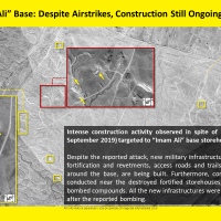 Satellite image showing ongoing construction at an alleged Iranian military base in Syria's Boukamal region, near the Iraqi border, on September 21, 2019. (ImageSat International) Satellite image showing ongoing construction at an alleged Iranian military base in Syria's Boukamal region, near the Iraqi border, on September 21, 2019. (ImageSat International)
