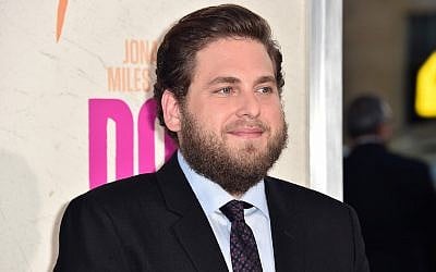 Jonah Hill, attending the premiere of Warner Bros. Pictures' 'War Dogs,' at TCL Chinese Theatre in Hollywood, California, August 15, 2016. (Alberto E. Rodriguez/Getty Images via JTA)