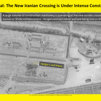 Satellite image showing ongoing construction at an alleged Iranian-controlled border crossing in Syria's Boukamal region, near the Iraqi border, on September 21, 2019. (ImageSat International) Satellite image showing ongoing construction at an alleged Iranian-controlled border crossing in Syria's Boukamal region, near the Iraqi border, on September 21, 2019. (ImageSat International)