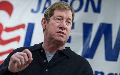 Jason Lewis during his run for Congress in Minnesota's 2nd Congressional District, at his campaign office in Burnsville, Minnesota on, October 29, 2016. (Tom Williams/CQ Roll Call via Getty Images via JTA)