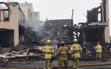 The Adas Israel Congregation in Duluth, Minnesota, burned down on September 9, 2019. (Duluth News Tribune Screenshot via JTA)