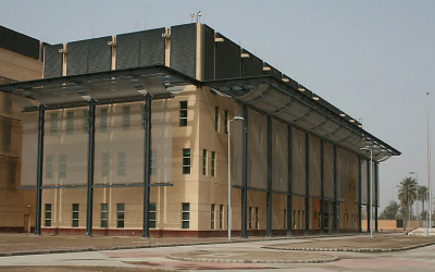 The US embassy in Baghdad, Iraq in 2014 (Public Domain/US State Department)