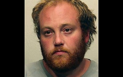 This undated booking photo from the St. Louis (Minnesota) County Sheriff’s Office shows Matthew James Amiot, who was arrested, September 13, 2019, in connection to a fire at the Adas Israel Congregation, in Duluth, Minnesota. (St. Louis (Minnesota) County Sheriff’s Office via AP)