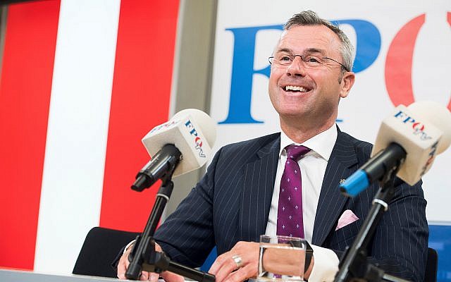 Norbert Hofer addresses the media during a press conference in Vienna, Austria, May 20, 2019. (AP Photo/Michael Gruber) Norbert Hofer addresses the media during a press conference in Vienna, Austria, May 20, 2019. (AP Photo/Michael Gruber)