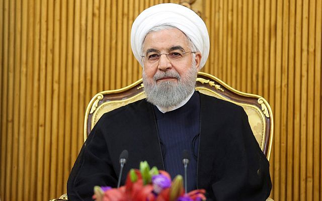 In this photo released by the official website of the office of the Iranian Presidency, President Hassan Rouhani sits at the Mehrabad airport pavilion before leaving Tehran, Iran, for New York to attend United Nations General Assembly, September 23, 2019. (Iranian Presidency Office via AP) In this photo released by the official website of the office of the Iranian Presidency, President Hassan Rouhani sits at the Mehrabad airport pavilion before leaving Tehran, Iran, for New York to attend United Nations General Assembly, September 23, 2019. (Iranian Presidency Office via AP)