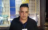 Aaed Kayal, the Joint List's campaign manager, on September 17, 2019. (Adam Rasgon/Times of Israel)