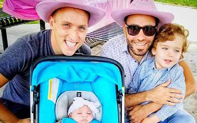 This undated photo provided by Immigration Equality shows Roee, left, and Adiel Kiviti, right, with their children newborn, Kessem and older brother Lev. (Courtesy of Adiel and Roee Kiviti/Immigration Equality via AP) This undated photo provided by Immigration Equality shows Roee, left, and Adiel Kiviti, right, with their children newborn, Kessem and older brother Lev. (Courtesy of Adiel and Roee Kiviti/Immigration Equality via AP)