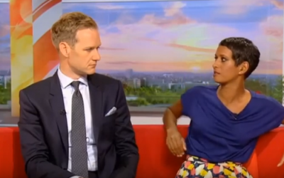 BBC Breakfast anchors Naga Munchetty (R) and Dan Walker (YouTube screenshot)
