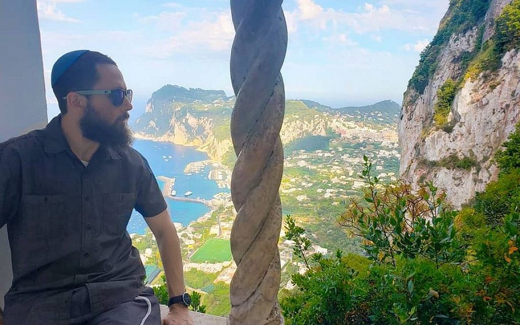 Rabbi Daniel Bortz at the Villa San Michelle on the isle of Capri, Italy. (Courtesy)