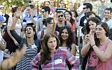 Illustrative: Israelis, immigrants and international interns during a Masa Israel-sponsered Dialogue Seminar in Ein Gedi (Louis Fisher/Flash90)