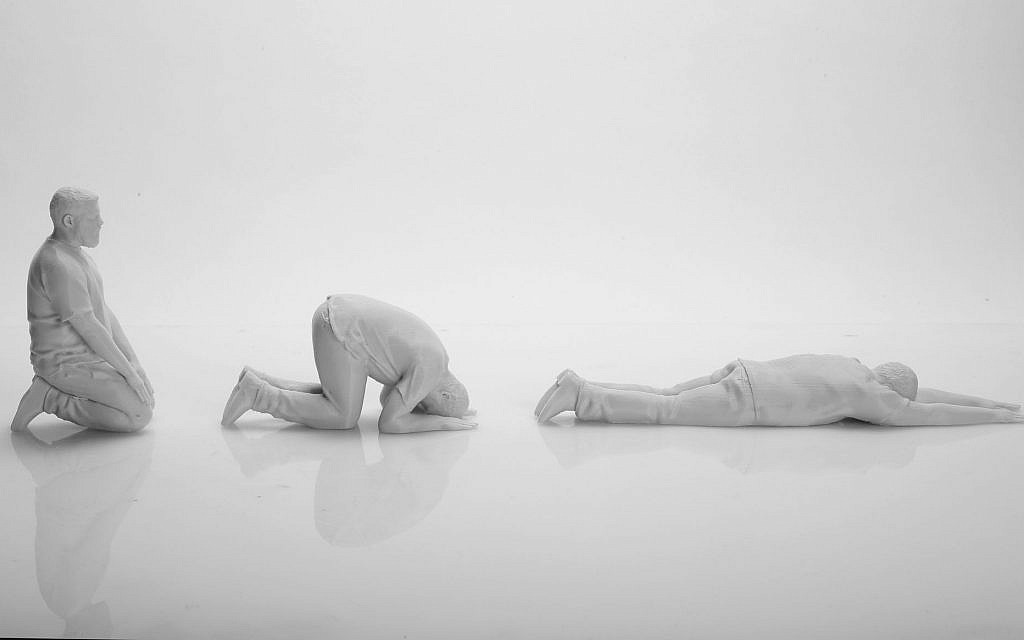 From artist Arik Weiss' 'Me', his studies about his own poses in prayer (Courtesy Arik Weiss)