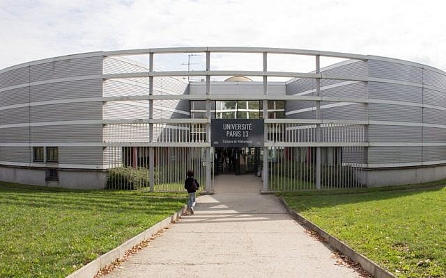 The entrance to Paris 13 University in France, where a student says she was harassed by anti-Semitism from her peers. (Courtesy of Paris 13 via JTA) The entrance to Paris 13 University in France, where a student says she was harassed by anti-Semitism from her peers. (Courtesy of Paris 13 via JTA)