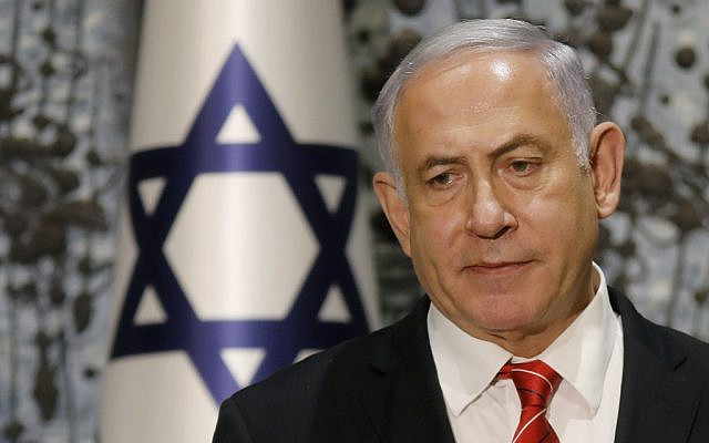 Prime Minister Benjamin Netanyahu speaks after being tasked by President Reuven Rivlin (not pictured) with forming a new government, during a press conference in Jerusalem, September 25, 2019. (Menahem Kahana/AFP) Prime Minister Benjamin Netanyahu speaks after being tasked by President Reuven Rivlin (not pictured) with forming a new government, during a press conference in Jerusalem, September 25, 2019. (Menahem Kahana/AFP)