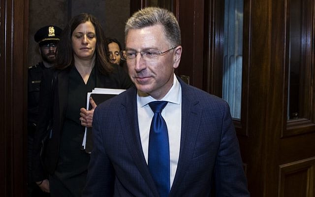 Former Special Envoy to Ukraine Kurt Volker departs following a closed-door deposition led by the House Intelligence Committee on Capitol Hill on October 3, 2019 in Washington, DC. ( Zach Gibson/Getty Images/AFP) Former Special Envoy to Ukraine Kurt Volker departs following a closed-door deposition led by the House Intelligence Committee on Capitol Hill on October 3, 2019 in Washington, DC. ( Zach Gibson/Getty Images/AFP)