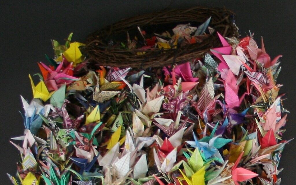 Origami cranes sent in memoriam of the Pittsburgh synagogue shooting. (Courtesy of the Tree of Life Congregation and Rauh Jewish History Program & Archives)