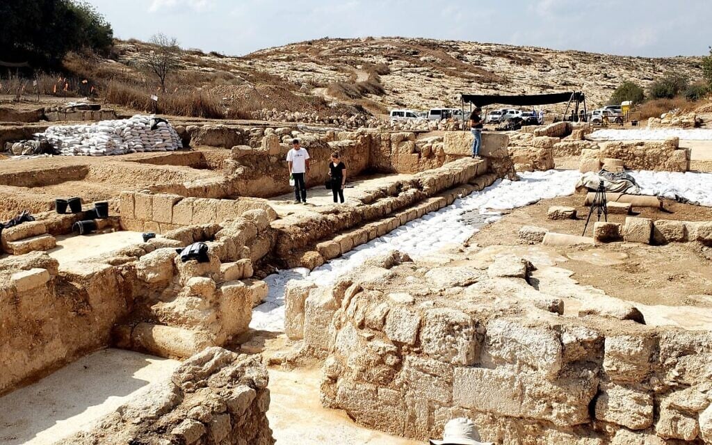 Byzantine-era church near Ramat Beit Shemesh which was dedicated to a 'glorious martyr,' October 23, 2019. (Cathy Rossi Borschel)
