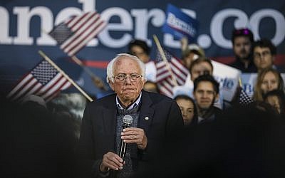 Democratic presidential candidate Sen. Bernie Sanders, a Vermont independent, pauses while speaking at a campaign event, September 29, 2019, at Dartmouth College in Hanover, New Hampshire. (AP Photo/Cheryl Senter)