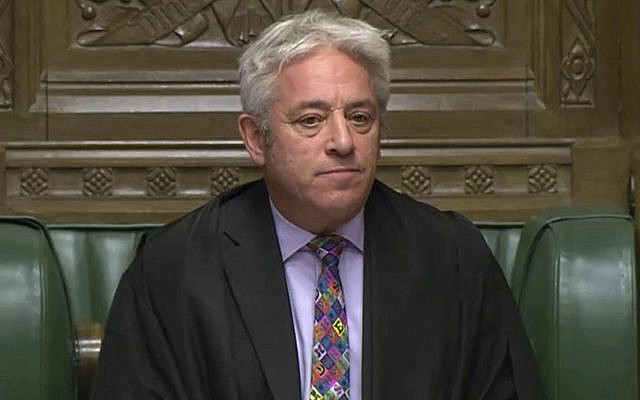 Speaker of Britain's House of Commons John Bercow makes a statement in the House of Commons in London whether Government can hold a debate and vote on the Brexit deal with Europe, October 21, 2019. (House of Commons via AP) Speaker of Britain's House of Commons John Bercow makes a statement in the House of Commons in London whether Government can hold a debate and vote on the Brexit deal with Europe, October 21, 2019. (House of Commons via AP)