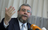 Rabbi Pinchas Goldschmidt, chief of the Conference of European Rabbis, at a news conference in Berlin, Germany, July 12, 2012. (AP Photo/Gero Breloer, file)