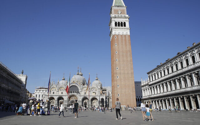 A view of St. Mark's Square in Venice, Italy, June 2019 (AP Photo/Luca Bruno)