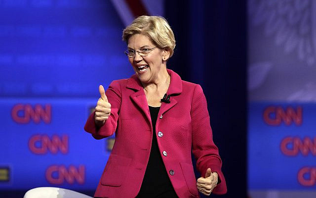 Democratic presidential candidate Sen. Elizabeth Warren, D-Mass., speaks during the Power of our Pride Town Hall Thursday, Oct. 10, 2019, in Los Angeles. (AP/Marcio Jose Sanchez) Democratic presidential candidate Sen. Elizabeth Warren, D-Mass., speaks during the Power of our Pride Town Hall Thursday, Oct. 10, 2019, in Los Angeles. (AP/Marcio Jose Sanchez)