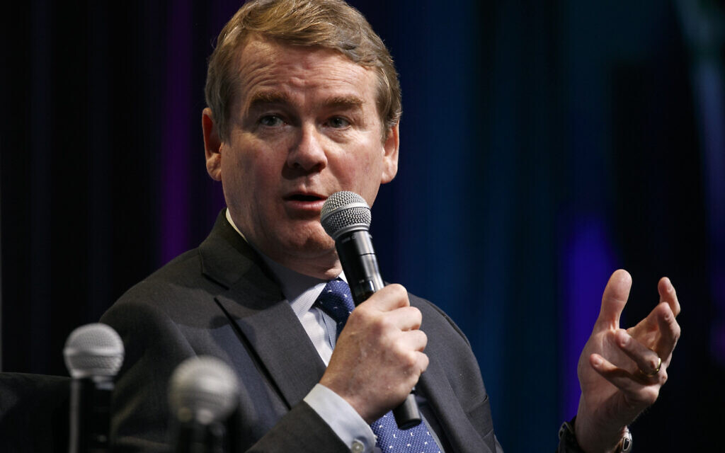 Democratic presidential candidate Sen. Michael Bennet, a Democrat from Colorado, speaks at the J Street National Conference, with the hosts of "Pod Save the World," October 28, 2019, in Washington. (AP Photo/Jacquelyn Martin) Democratic presidential candidate Sen. Michael Bennet, a Democrat from Colorado, speaks at the J Street National Conference, with the hosts of "Pod Save the World," October 28, 2019, in Washington. (AP Photo/Jacquelyn Martin)