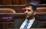 Likud MK Shlomo Karai at the Knesset plenum, ahead of the opening Knesset session of the new government on April 29, 2019. (Noam Revkin Fenton/Flash90)