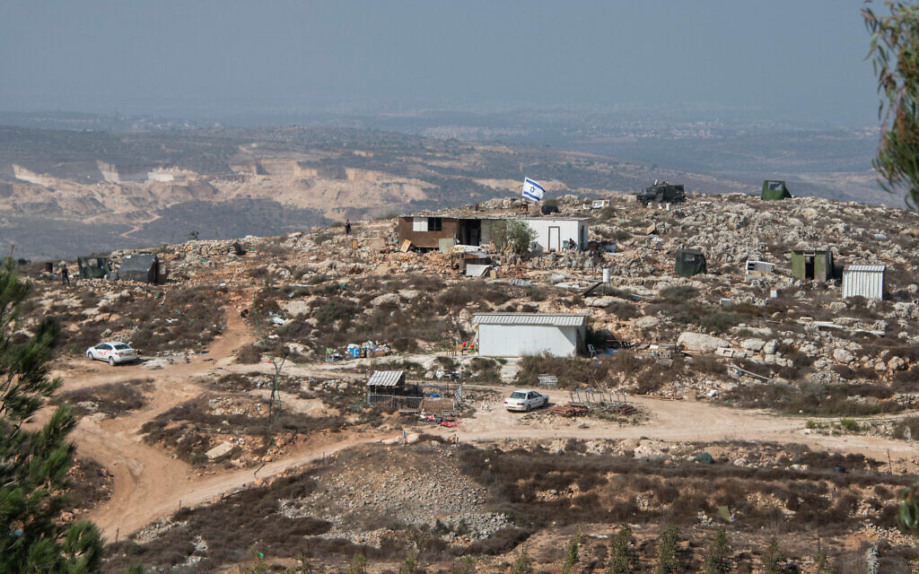 An outpost near the Yitzhar settlement on October 24, 2019. (Sraya Diamant/Flash90) An outpost near the Yitzhar settlement on October 24, 2019. (Sraya Diamant/Flash90)