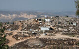 An outpost near the Yitzhar settlement on October 24, 2019. (Sraya Diamant/Flash90)