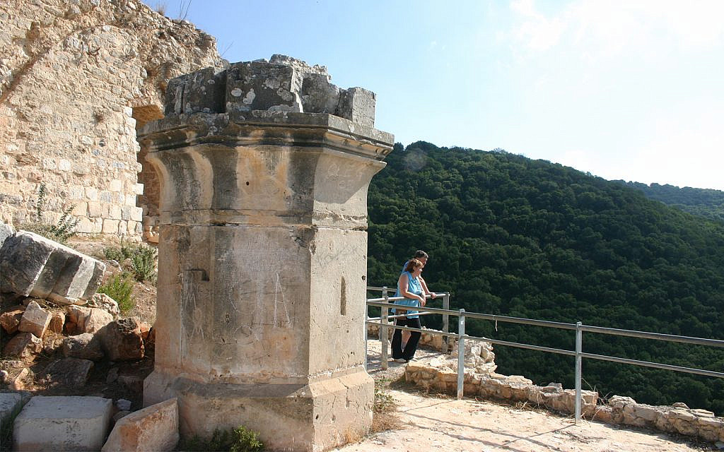 The Montfort castle is located on a steep hill above a deep valley and surrounded with rich green trees all year round. (Shmuel Bar-Am)