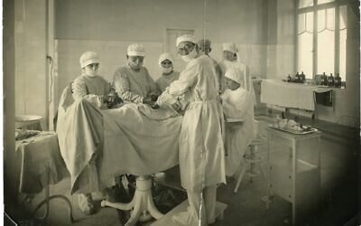 From the exhibit 'Nurse, Nurse' at the Manofim art festival opening October 29, 2019, at Bikur Cholim Hospital in Jerusalem (Courtesy Tzadok Basan/Yad Ben Tzvi Collection)