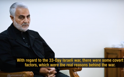 Iran's Islamic Revolutionary Guards Corps Quds Force commander, Qassam Soleimani, in an Iranian TV interview, October 1, 2019 (YouTube screenshot)
