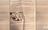 An anti-Semitic flier found on a New Jersey vehicle. (Screenshot/CBS Philly)