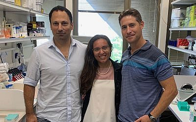 From left: Tel Aviv University researchers Dr. Yaron Carmi, Diana Rasuluniriana, Dr. Peleg Ride. (Courtesy/Tel Aviv University)