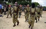Al-Shabaab terrorists in Mogadishu, Somalia, October 30, 2009. (AP Photo/Mohamed Sheikh Nor)