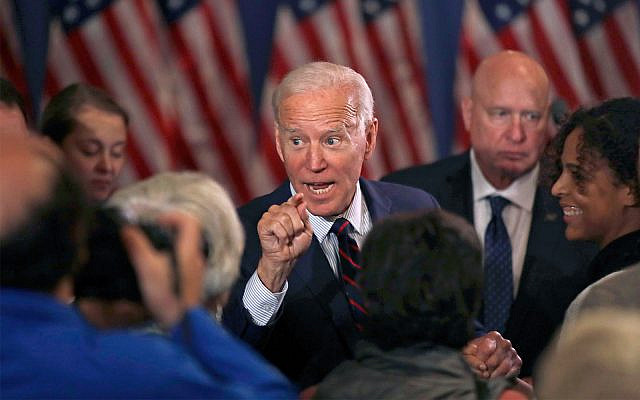 Democratic presidential candidate and former vice president Joe Biden speaks at a campaign event in Rochester, New Hampshire, October 9, 2019. (AP Photo/Elise Amendola) Democratic presidential candidate and former vice president Joe Biden speaks at a campaign event in Rochester, New Hampshire, October 9, 2019. (AP Photo/Elise Amendola)