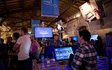 Illustrative: The DLD Tel Aviv Digital Conference, Israel's largest high tech gathering, September 27, 2016. The tech industry is the among the highest paid in Israel, with an average salary of NIS 23,375 ($6,719) per month. (Miriam Alster/Flash90)