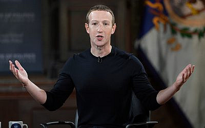 Facebook CEO Mark Zuckerberg speaks at Georgetown University, October 17, 2019, in Washington. (AP Photo/Nick Wass)